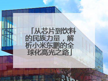 从芯片到饮料的民族力量，解析小米东鹏的全球化高光之路