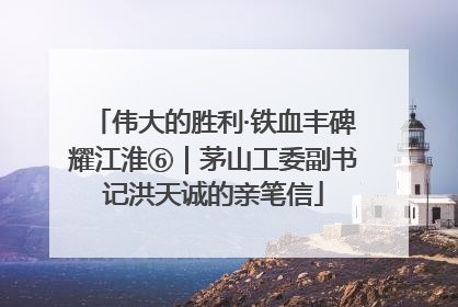 伟大的胜利·铁血丰碑耀江淮⑥｜茅山工委副书记洪天诚的亲笔信