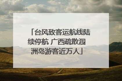 台风致客运航线陆续停航 广西疏散涠洲岛游客近万人