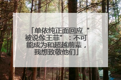 单依纯正面回应“被说像王菲”：不可能成为和超越前辈，我想致敬他们