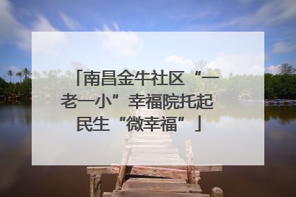 南昌金牛社区“一老一小”幸福院托起民生“微幸福”