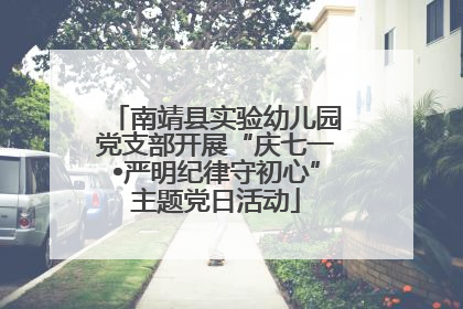 南靖县实验幼儿园党支部开展“庆七一•严明纪律守初心”主题党日活动