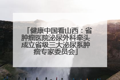 健康中国看山西：省肿瘤医院泌尿外科牵头成立省级三大泌尿系肿瘤专家委员会