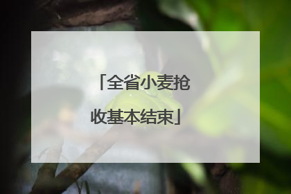 全省小麦抢收基本结束