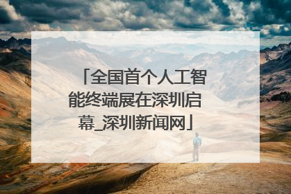 全国首个人工智能终端展在深圳启幕_深圳新闻网