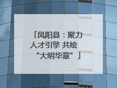 凤阳县：聚力人才引擎 共绘“大明华章”