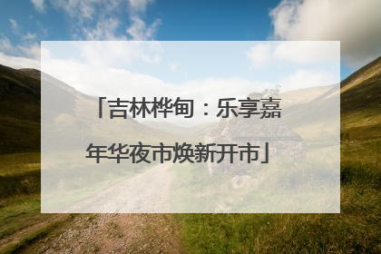 吉林桦甸：乐享嘉年华夜市焕新开市