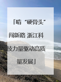 啃“硬骨头”闯新路 浙江科技力量驱动高质量发展