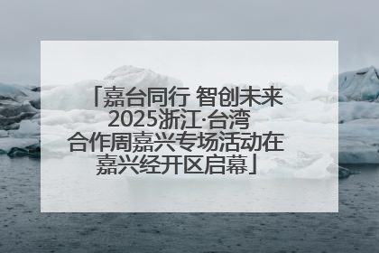 嘉台同行 智创未来 2025浙江·台湾合作周嘉兴专场活动在嘉兴经开区启幕