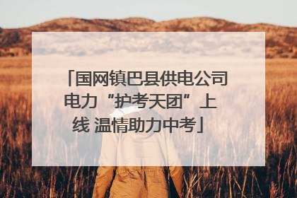 国网镇巴县供电公司 电力“护考天团”上线 温情助力中考