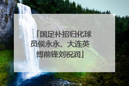 国足补招归化球员侯永永、大连英博前锋刘祝润