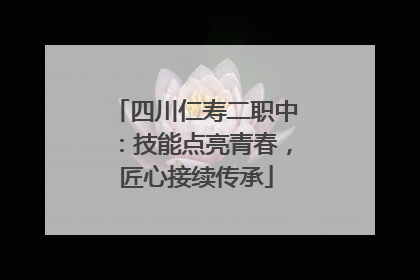 四川仁寿二职中：技能点亮青春，匠心接续传承