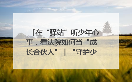 在“驿站”听少年心事，看法院如何当“成长合伙人”｜“守护少年的微笑” 探访记