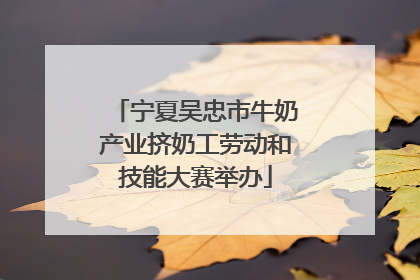 宁夏吴忠市牛奶产业挤奶工劳动和技能大赛举办