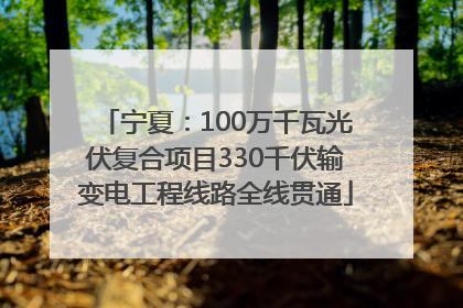 宁夏：100万千瓦光伏复合项目330千伏输变电工程线路全线贯通