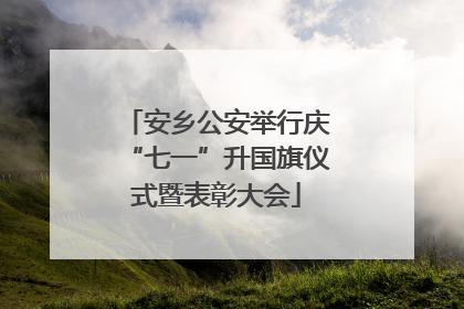 安乡公安举行庆“七一”升国旗仪式暨表彰大会