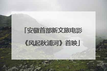 安徽首部新文旅电影《风起秋浦河》首映