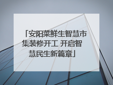 安阳菜鲜生智慧市集装修开工 开启智慧民生新篇章