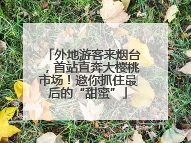 外地游客来烟台，首站直奔大樱桃市场！邀你抓住最后的“甜蜜”