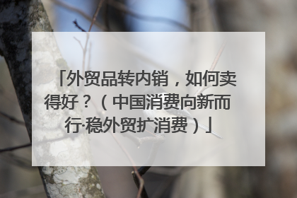 外贸品转内销，如何卖得好？（中国消费向新而行·稳外贸扩消费）