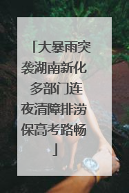 大暴雨突袭湖南新化 多部门连夜清障排涝保高考路畅