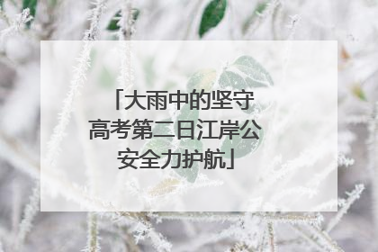 大雨中的坚守 高考第二日江岸公安全力护航
