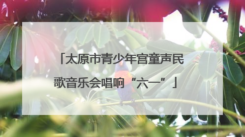 太原市青少年宫童声民歌音乐会唱响“六一”