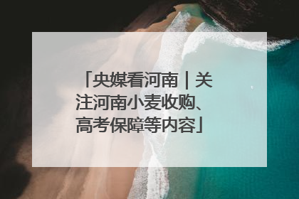 央媒看河南｜关注河南小麦收购、高考保障等内容