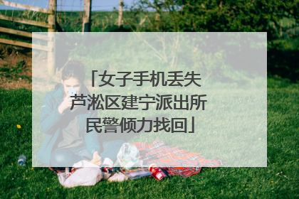女子手机丢失 芦淞区建宁派出所民警倾力找回