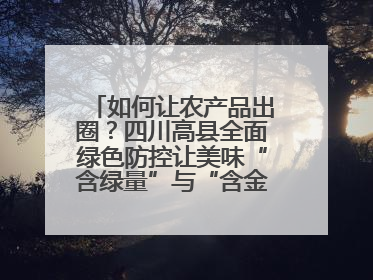 如何让农产品出圈？四川高县全面绿色防控让美味“含绿量”与“含金量”双提升