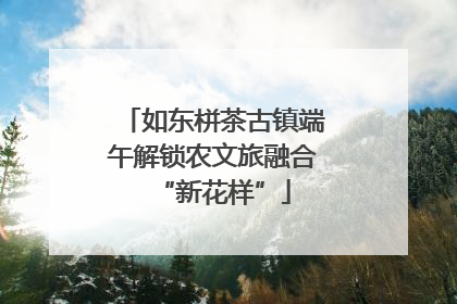 如东栟茶古镇端午解锁农文旅融合“新花样”