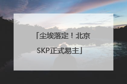尘埃落定！北京SKP正式易主