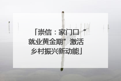 崇信：家门口“就业黄金期”激活乡村振兴新动能