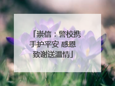 崇信：警校携手护平安 感恩致谢送温情