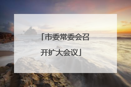 市委常委会召开扩大会议