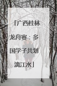 广西桂林龙舟赛：多国学子共划漓江水