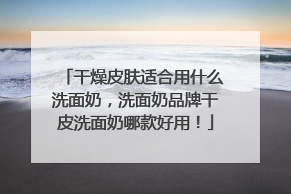 干燥皮肤适合用什么洗面奶，洗面奶品牌干皮洗面奶哪款好用！