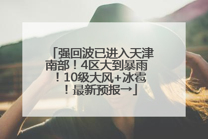 强回波已进入天津南部！4区大到暴雨！10级大风+冰雹！最新预报→