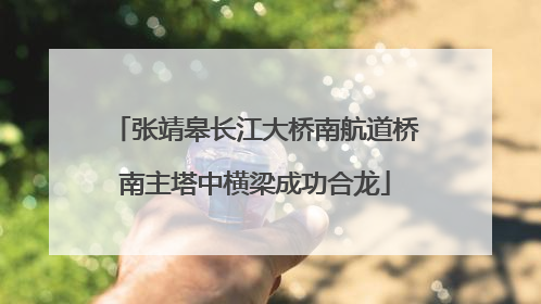 张靖皋长江大桥南航道桥南主塔中横梁成功合龙