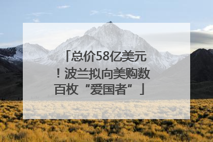 总价58亿美元！波兰拟向美购数百枚“爱国者”