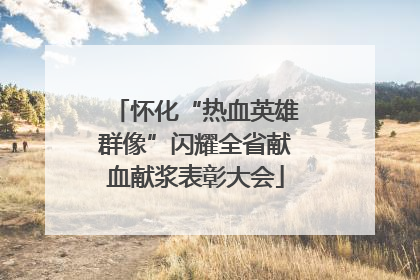 怀化“热血英雄群像”闪耀全省献血献浆表彰大会