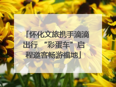 怀化文旅携手滴滴出行 “彩蛋车”启程邀客畅游福地