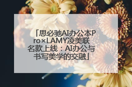 思必驰AI办公本Pro×LAMY凌美联名款上线：AI办公与书写美学的交融