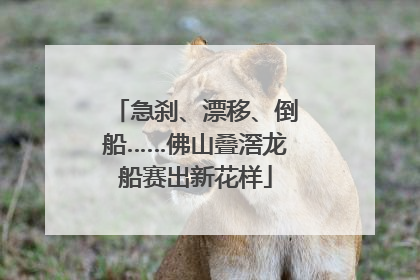 急刹、漂移、倒船……佛山叠滘龙船赛出新花样
