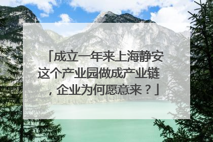 成立一年来上海静安这个产业园做成产业链，企业为何愿意来？