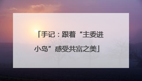 手记：跟着“主委进小岛”感受共富之美
