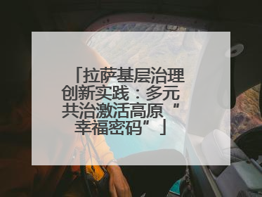 拉萨基层治理创新实践：多元共治激活高原“幸福密码”