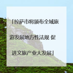 拉萨市将颁布全域旅游发展地方性法规 促进文旅产业大发展