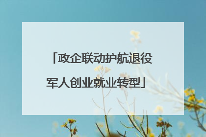 政企联动护航退役军人创业就业转型