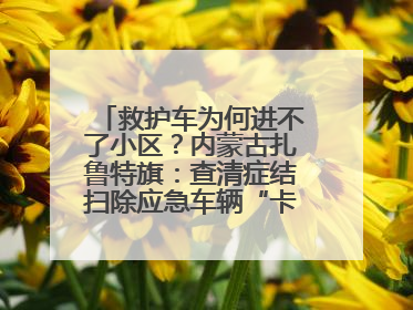 救护车为何进不了小区？内蒙古扎鲁特旗：查清症结扫除应急车辆“卡杆”障碍